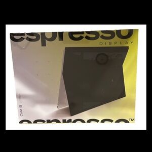 Espresso microfiber 15 inch Display Case Black